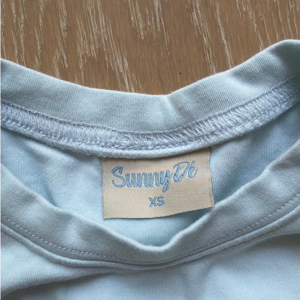 Sunny De Mini Baby Tee Size XS Light Blue - Picture 3 of 5